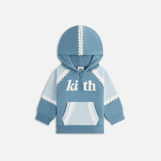 Kids Kith Kith Baby Color-Blocked Vale Nelson Quarter Zip Hoodie - Farrow