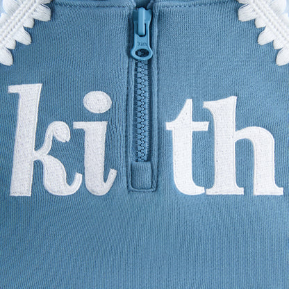 Kids Kith Kith Baby Color-Blocked Vale Nelson Quarter Zip Hoodie - Farrow