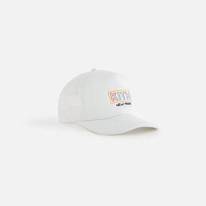 Kids Kith Kith Kids New York Classic Logo Trucker Cap - White