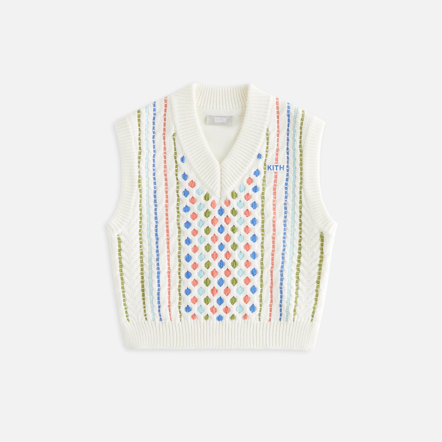 Kids Kith Kith Kids Novelty Cable Knit Vest - Sandrift