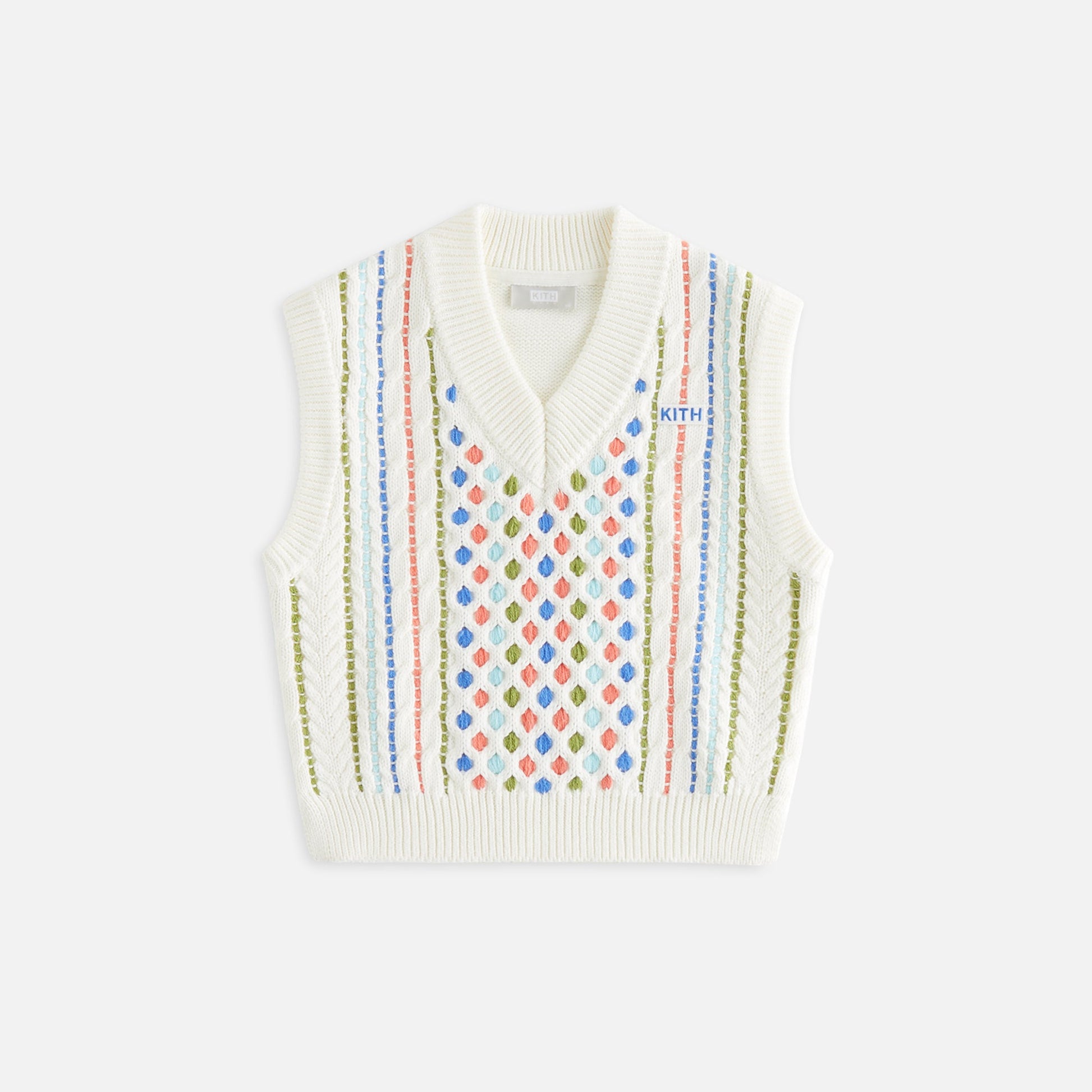 Kids Kith Kith Kids Novelty Cable Knit Vest - Sandrift
