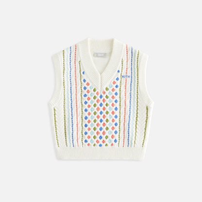Kids Kith Kith Kids Novelty Cable Knit Vest - Sandrift