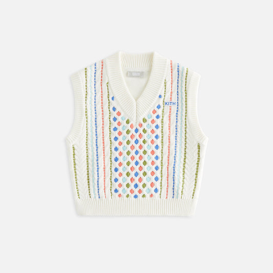 Kids Kith Kith Kids Novelty Cable Knit Vest - Sandrift