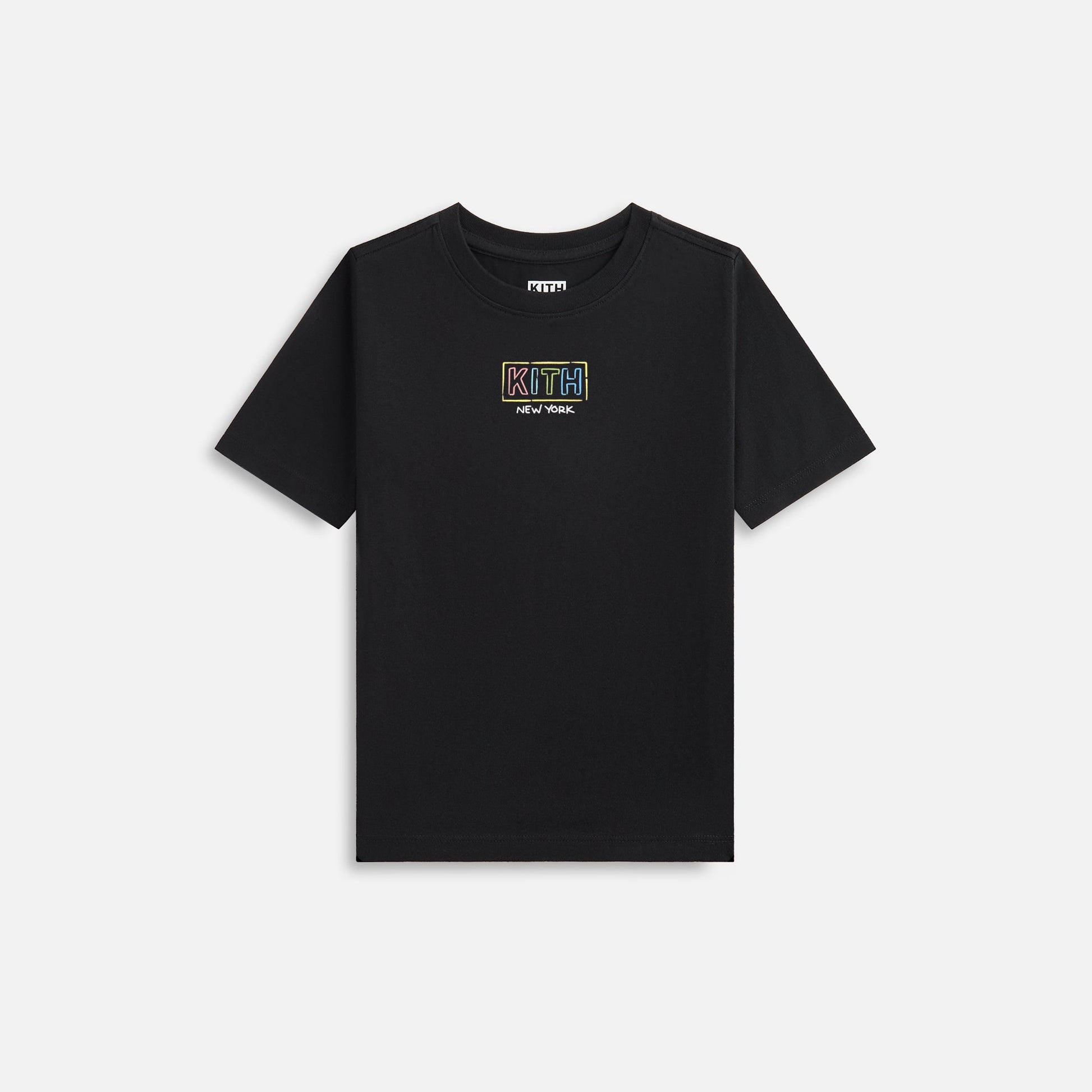 Kids Kith Kith Kids New York Classic Logo Tee - Black