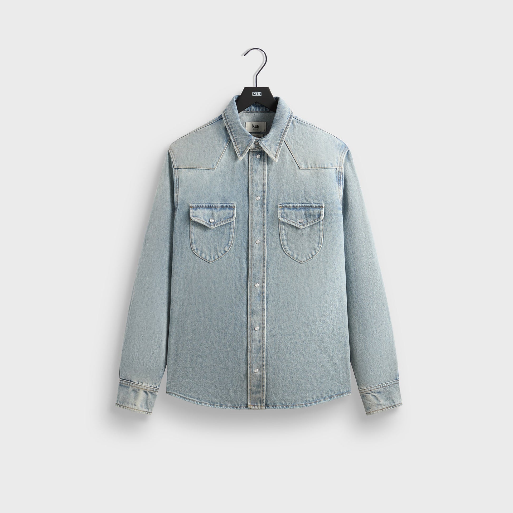 Men Kith Kith Webster Denim Shirt - Light Indigo