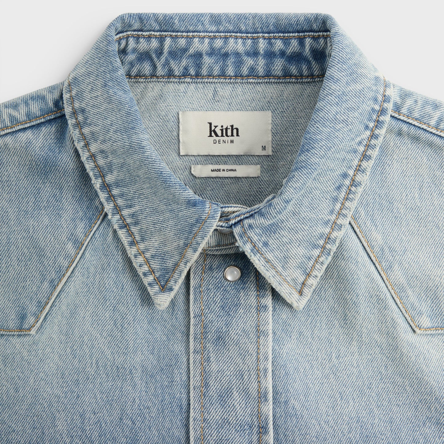 Men Kith Kith Webster Denim Shirt - Light Indigo