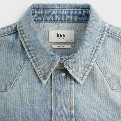 Men Kith Kith Webster Denim Shirt - Light Indigo
