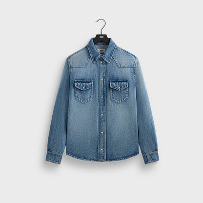 Men Kith Kith Webster Denim Shirt - Medium Indigo
