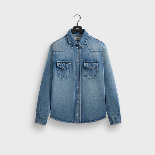 Men Kith Kith Webster Denim Shirt - Medium Indigo