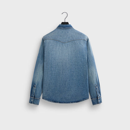 Men Kith Kith Webster Denim Shirt - Medium Indigo