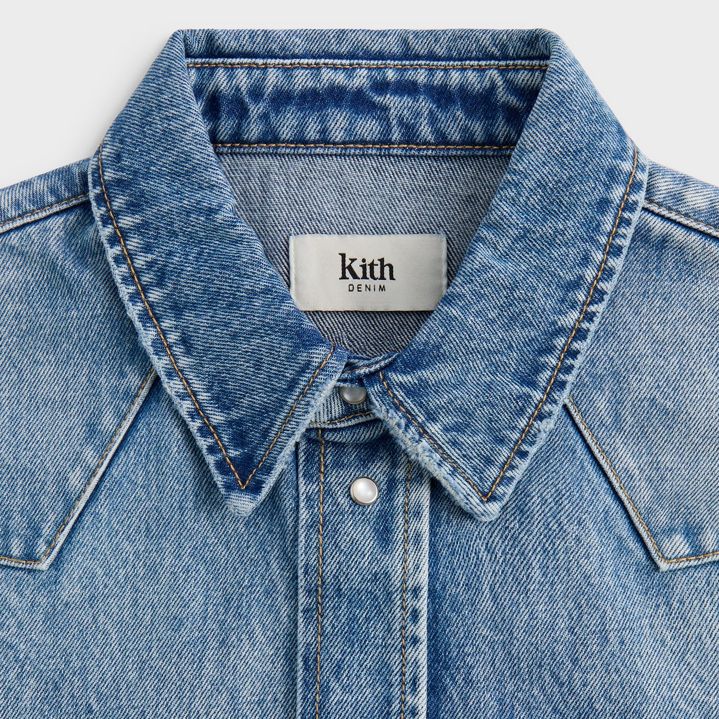Men Kith Kith Webster Denim Shirt - Medium Indigo