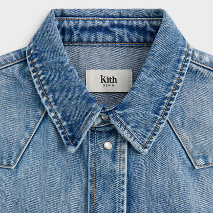 Men Kith Kith Webster Denim Shirt - Medium Indigo