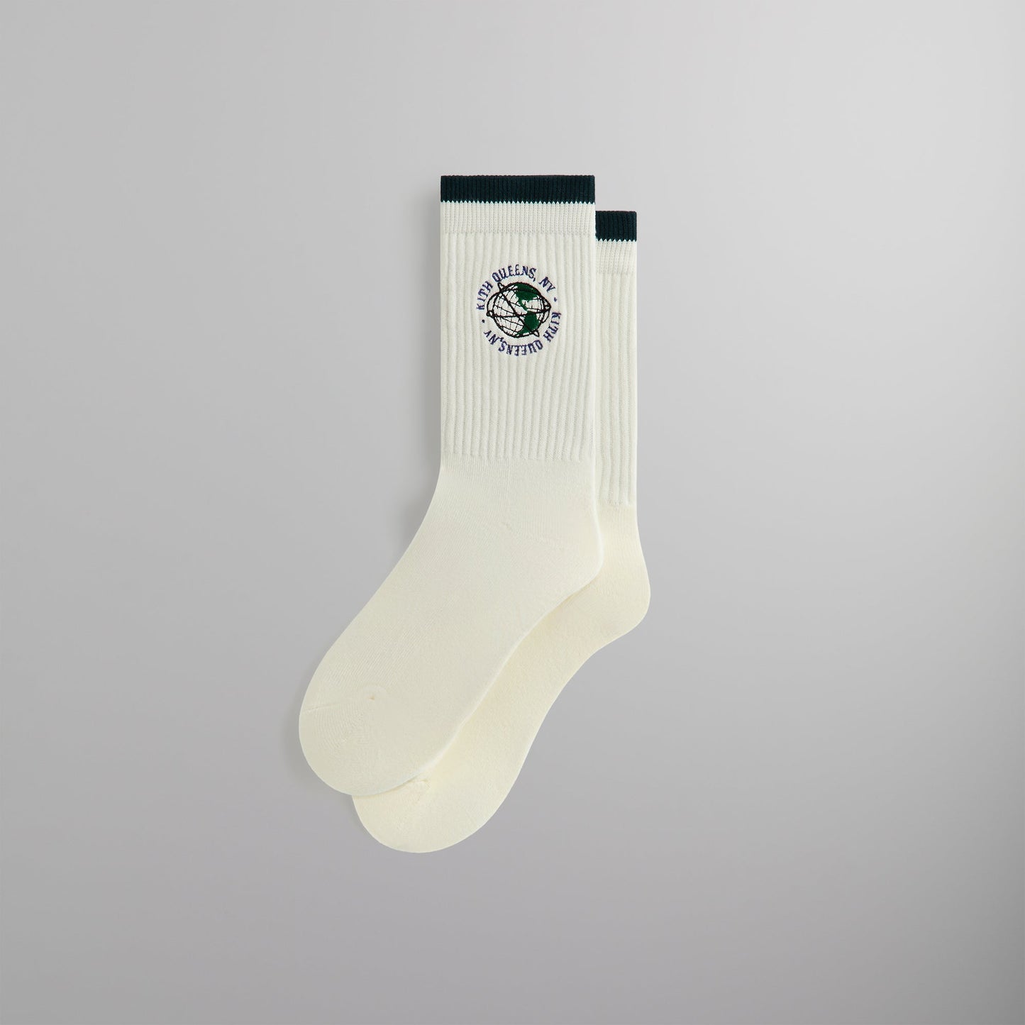 Men Kith Kith Embroidered Globe Crew Sock - Silk