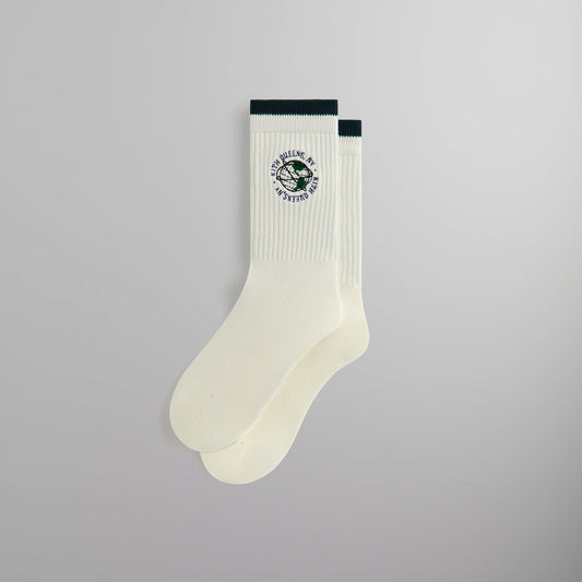 Men Kith Kith Embroidered Globe Crew Sock - Silk