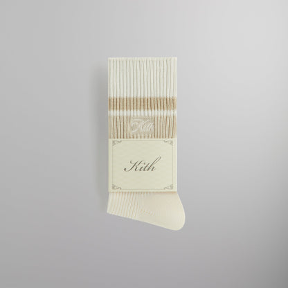 Men Kith Kith Calf Stripe Relaxed Crew Sock - Silk