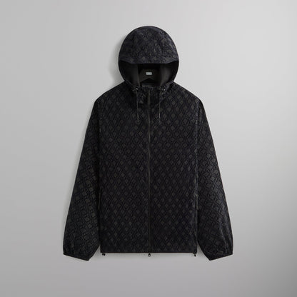Men Kith Kith Flocked Crest Damien Windbreaker - Black