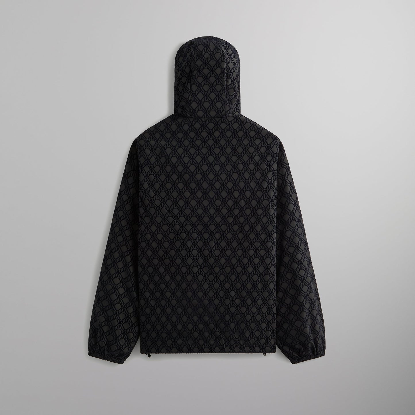 Men Kith Kith Flocked Crest Damien Windbreaker - Black