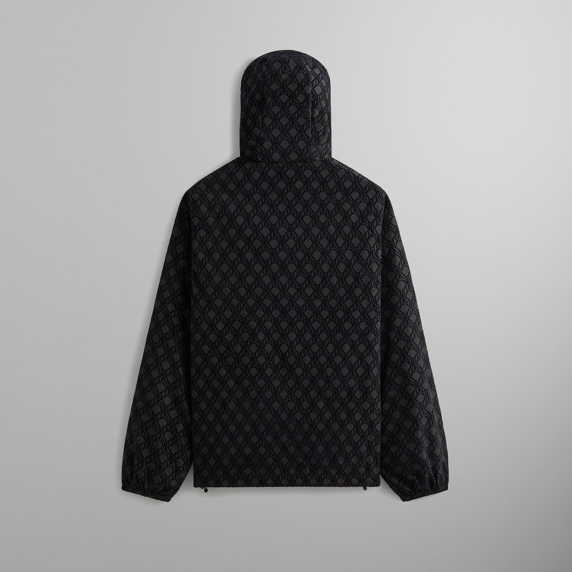 Men Kith Kith Flocked Crest Damien Windbreaker - Black