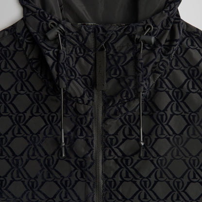 Men Kith Kith Flocked Crest Damien Windbreaker - Black
