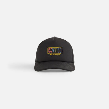 Kids Kith Kith Kids New York Classic Logo Trucker Cap - Black