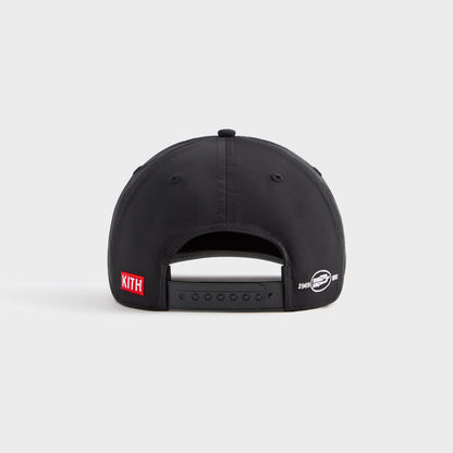 Men Kith Kith for Cigarette Wrinkle Nylon Bay Low Pinch Crown Snapback - Black