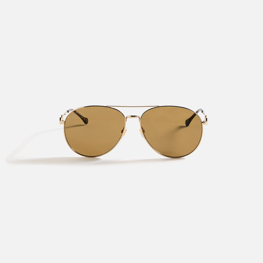 Men Kith Gucci Aviator Sunglasses - Gold