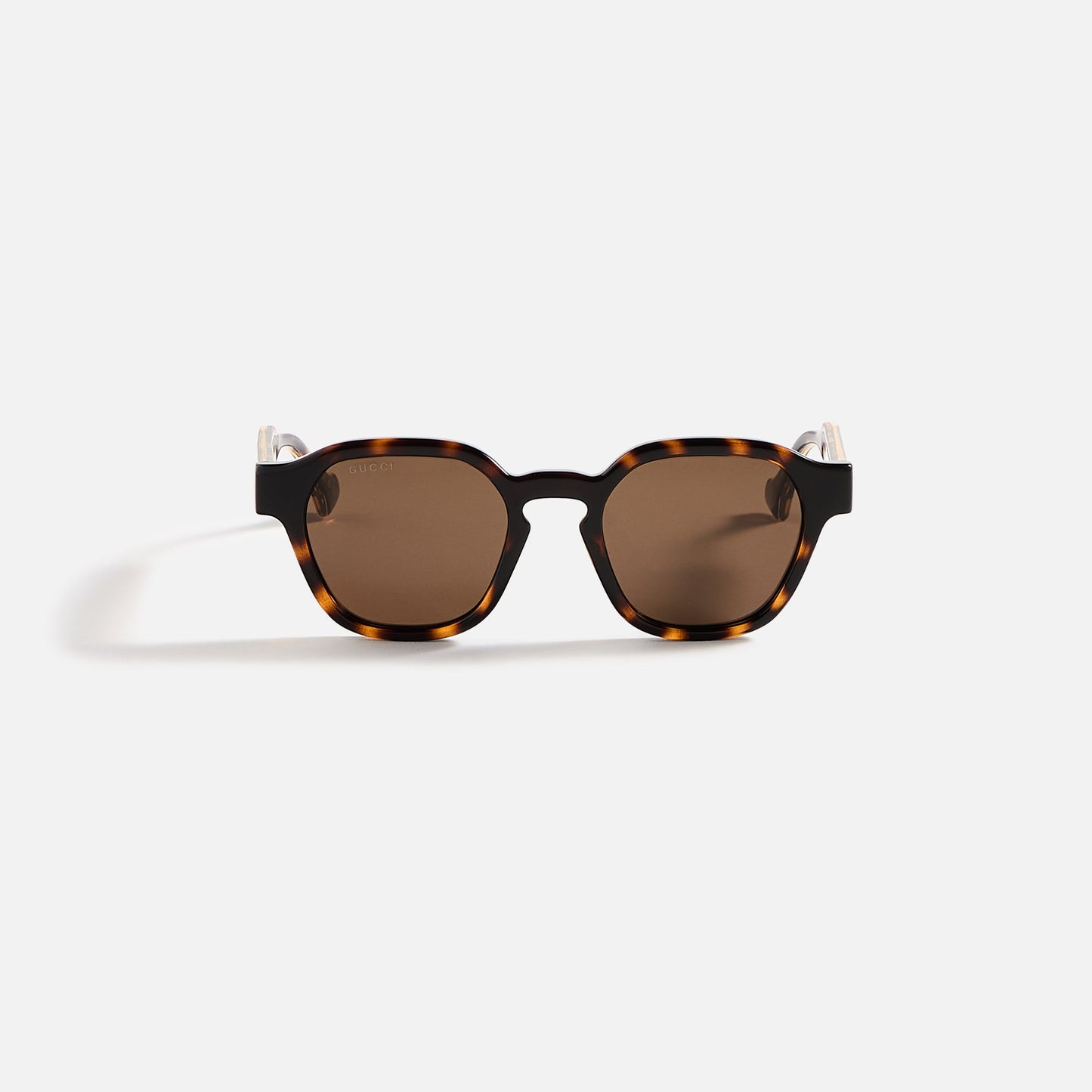 Men Kith Gucci Round Sunglasses - Havana