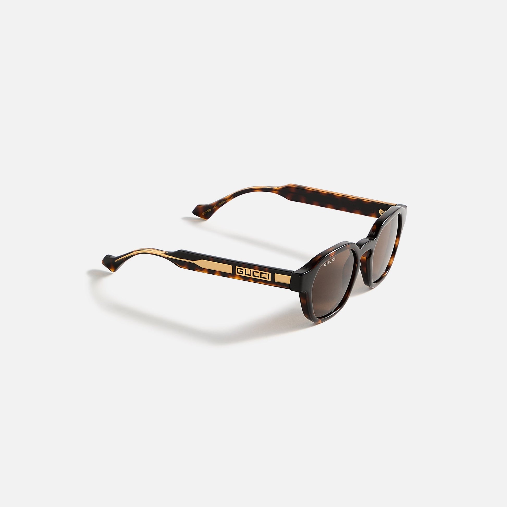 Men Kith Gucci Round Sunglasses - Havana