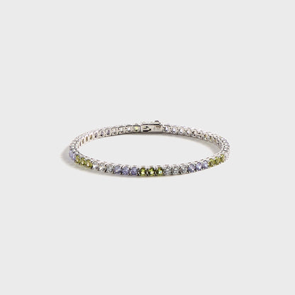 Men Kith Hatton Labs Classic Tennis Bracelet S - Peridot / Tanzanite / White