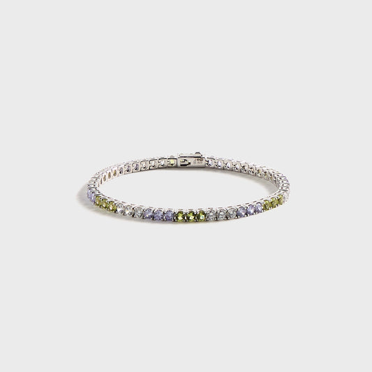 Men Kith Hatton Labs Classic Tennis Bracelet S - Peridot / Tanzanite / White