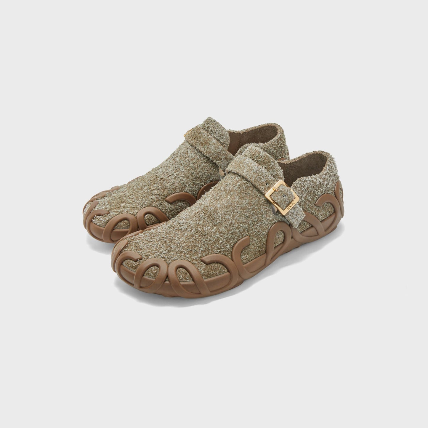 Men|Women Kith Loewe Rise Buckle Slip On - Khaki Green