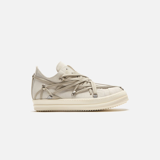 Men|Women Kith Rick Owens Megalaced Low Sneaks - Scarpe In Pelle Dinge / Milk
