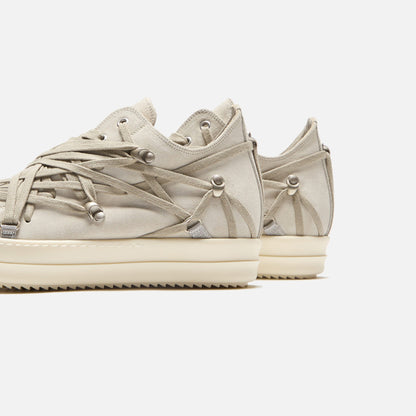 Men|Women Kith Rick Owens Megalaced Low Sneaks - Scarpe In Pelle Dinge / Milk