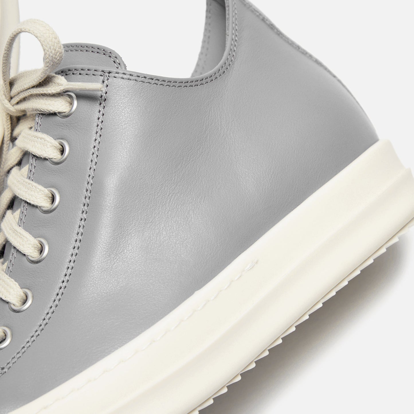 Men Kith Rick Owens Low Sneaks - Scarpe In Pelle / Dust / Milk / Milk