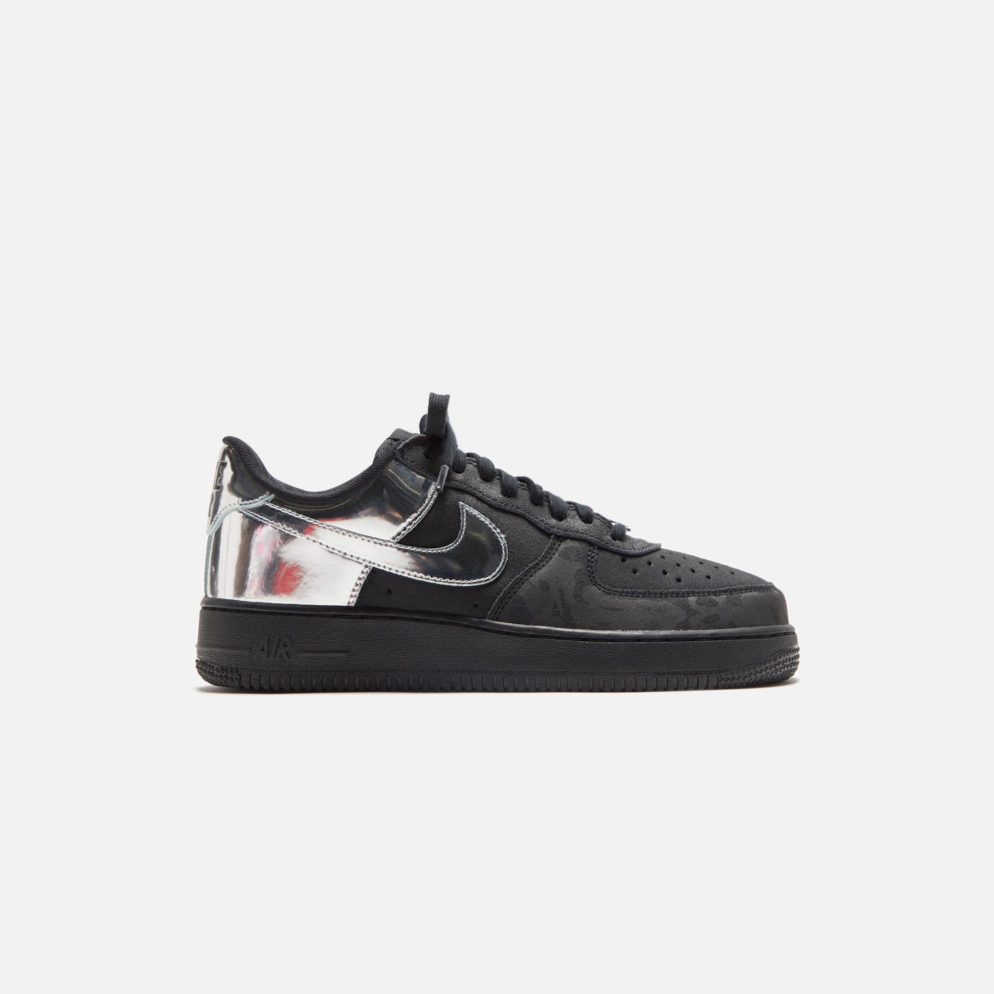 Men Kith Nike Air Force 1 - Black / Metallic Silver