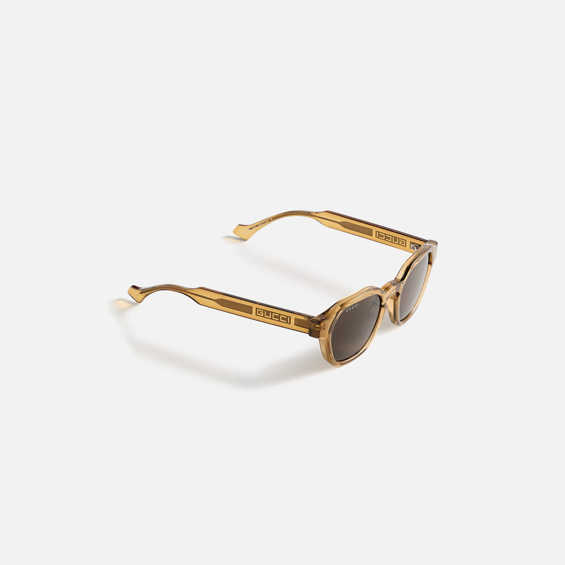 Men Kith Gucci Square Frames - Dark Crystal Yellow / Brown