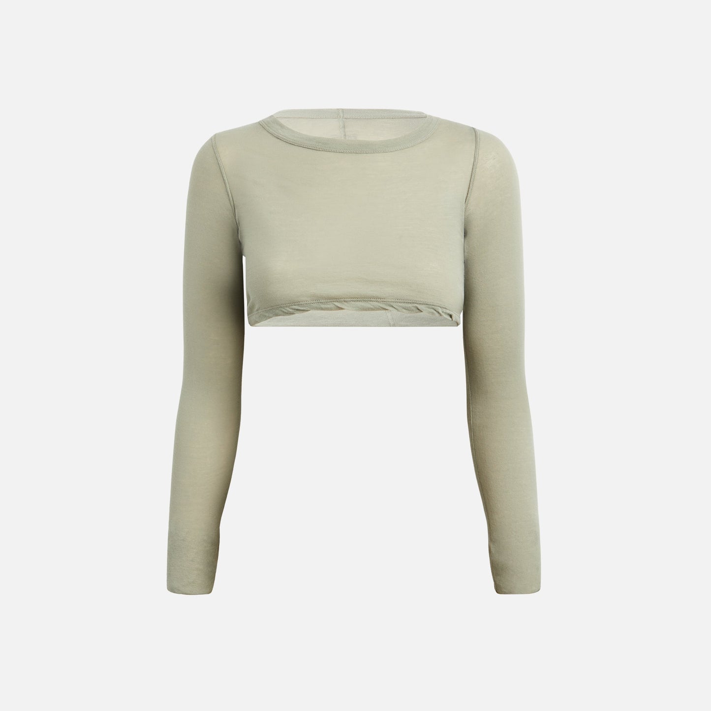 Women Kith Rick Owens Long Sleeve Crop Top - Celadon