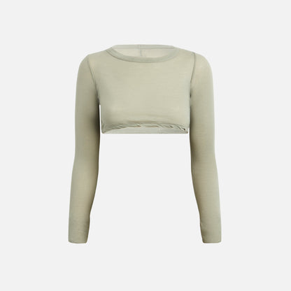Women Kith Rick Owens Long Sleeve Crop Top - Celadon