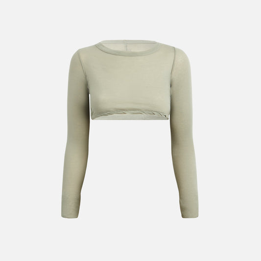 Women Kith Rick Owens Long Sleeve Crop Top - Celadon
