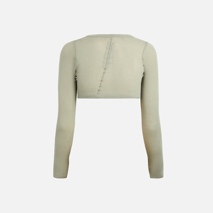 Women Kith Rick Owens Long Sleeve Crop Top - Celadon