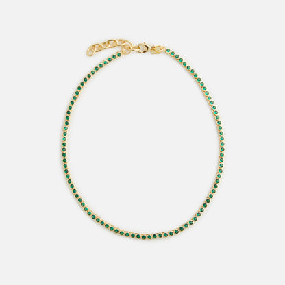 Women Kith Crystal Haze Eternal Necklace - Emerald