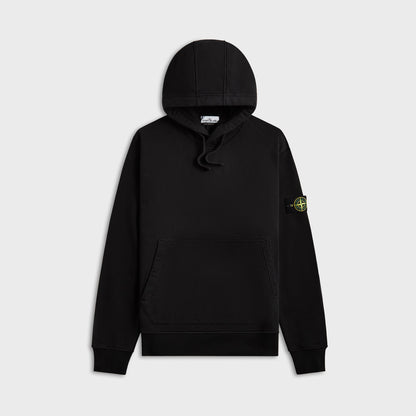 Men Kith Stone Island Garment Dyed Cotton Hoodie - Black