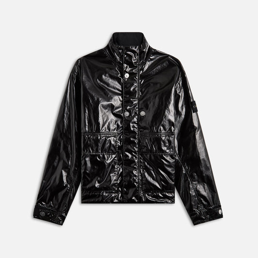 Men Kith Stone Island Mussola Gommata-Tc Garment Dyed Jacket - Black