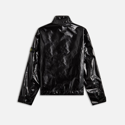 Men Kith Stone Island Mussola Gommata-Tc Garment Dyed Jacket - Black