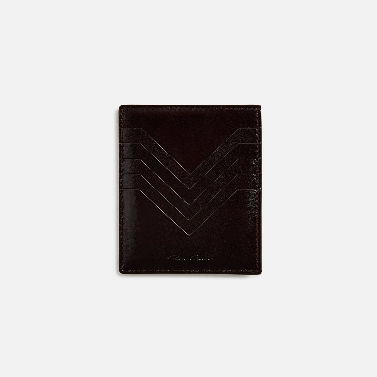 Men Kith Rick Owens Square CC Holder - Mahogany