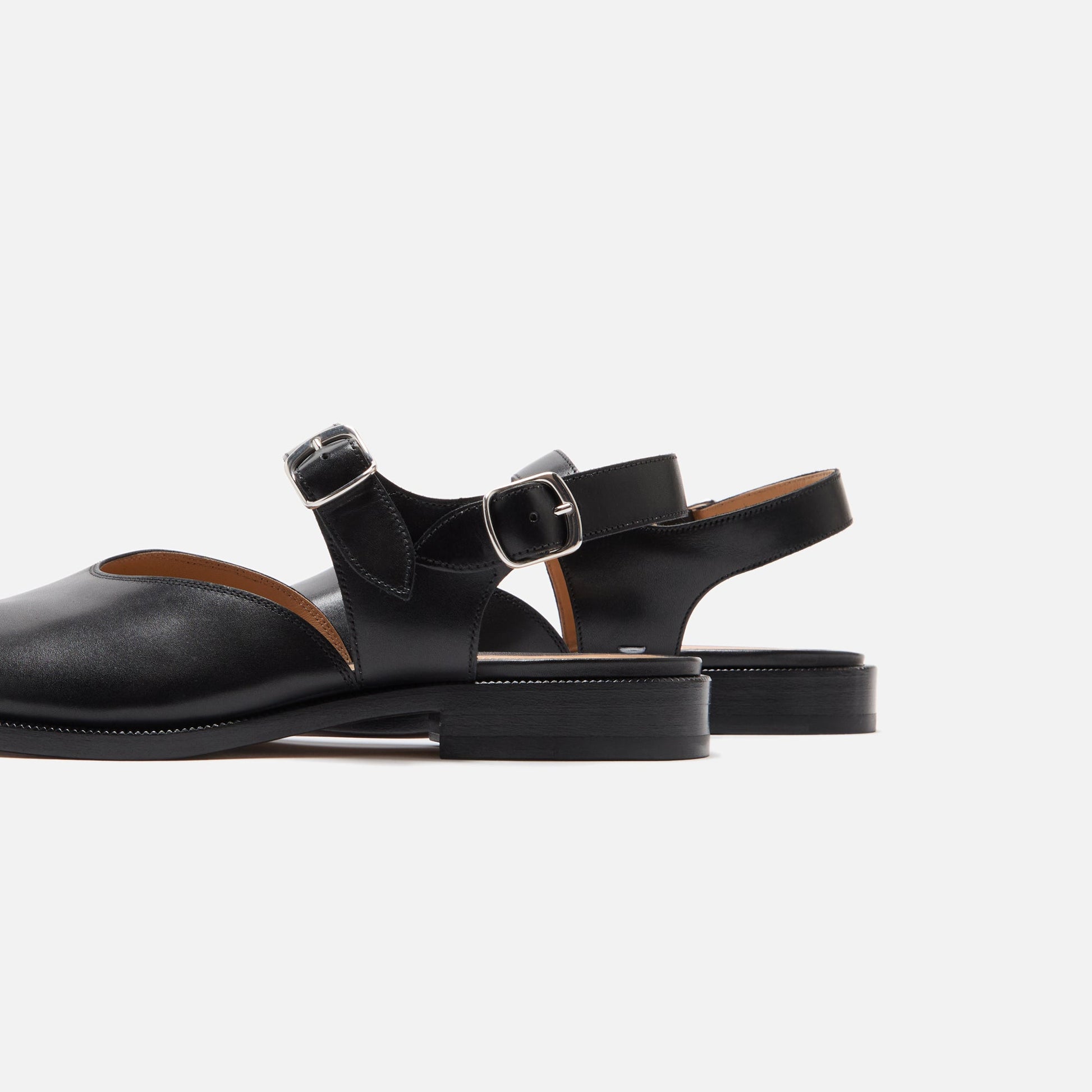 Men|Women Kith Maison Margiela Tabi Sandals MM Box - Calf Black