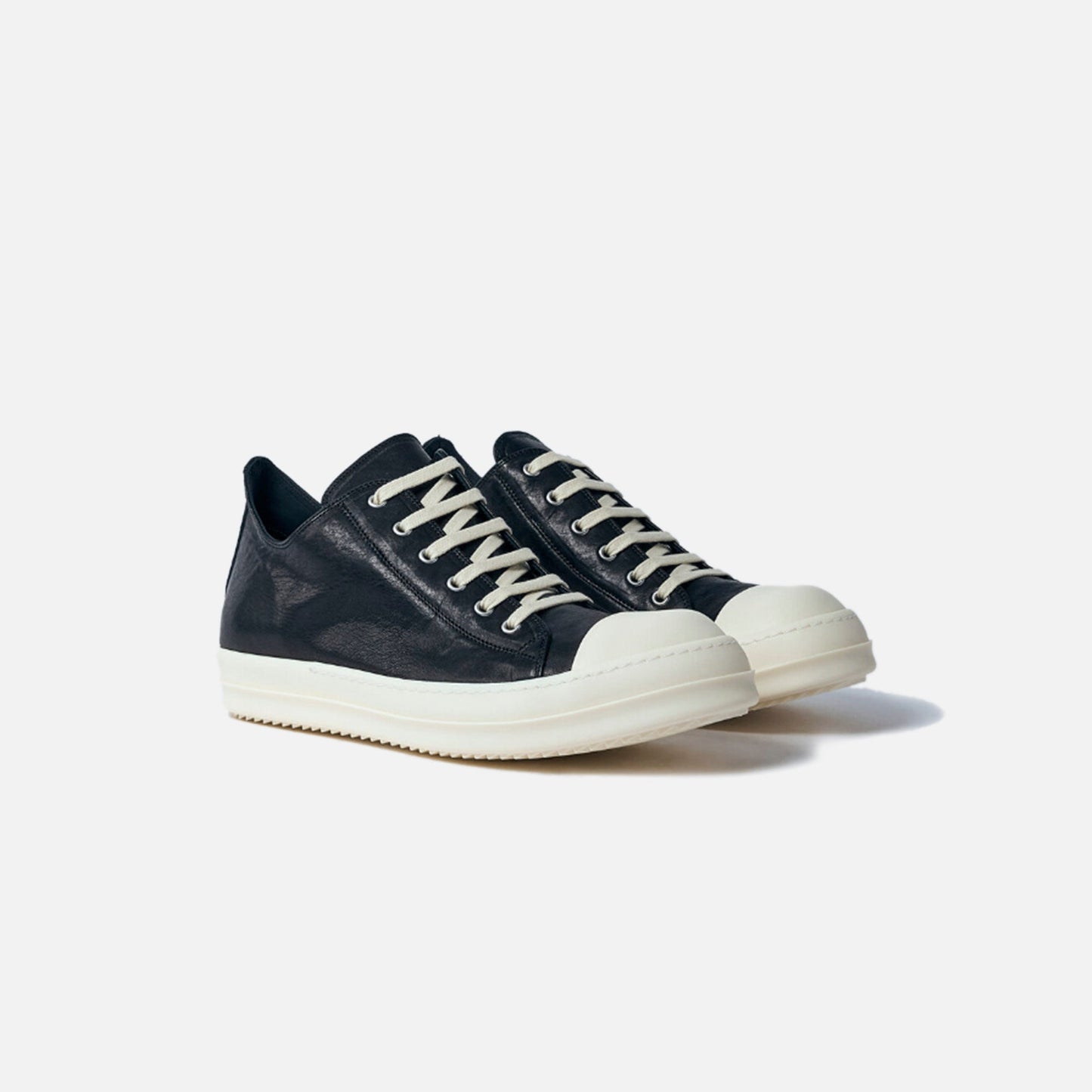 Women Kith Rick Owens WMNS Scarpe Low Sneaker - Scarpe in Pelle Black / Milk / Mi