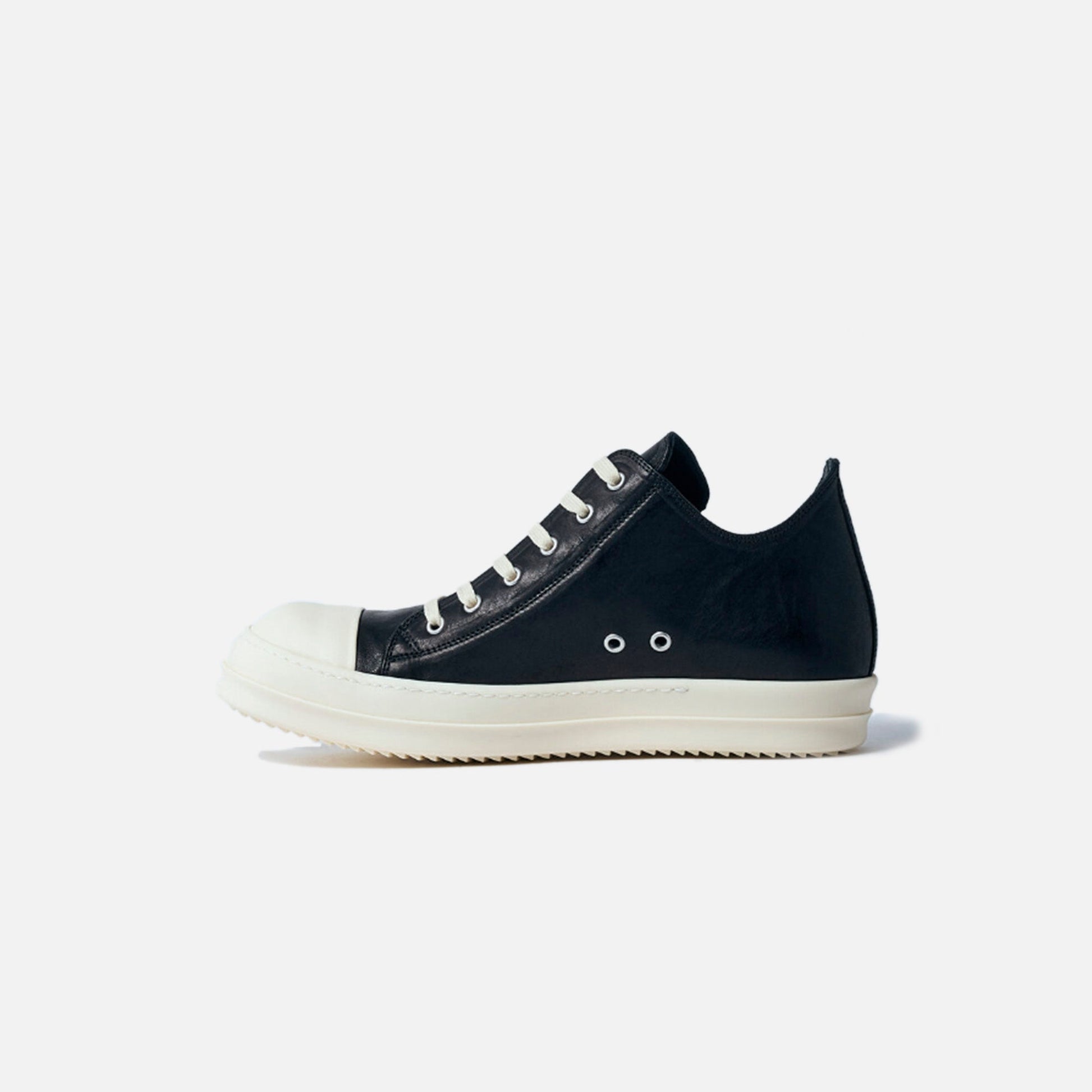 Women Kith Rick Owens WMNS Scarpe Low Sneaker - Scarpe in Pelle Black / Milk / Mi