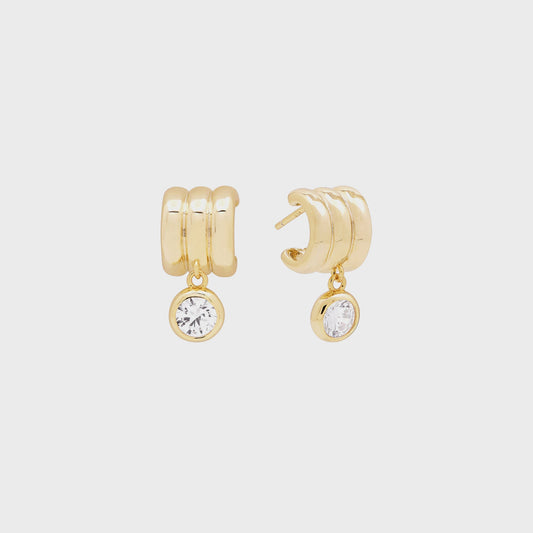 Women Kith SHASHI Robyn Huggie Earring - Gold