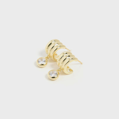 Women Kith SHASHI Robyn Huggie Earring - Gold